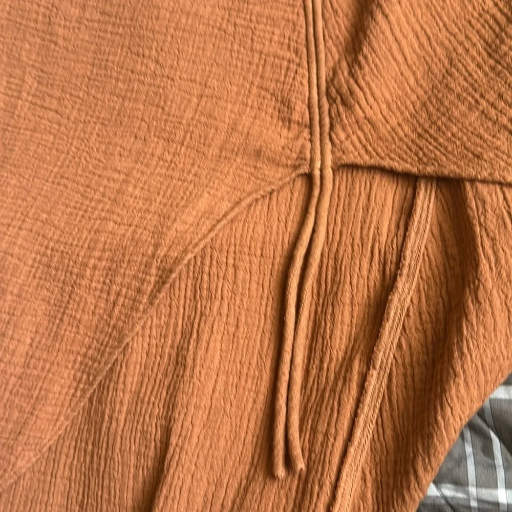 Free People High Waisted Gauze Side Rouched Skirt Store Sample Sz 2 in Ginger